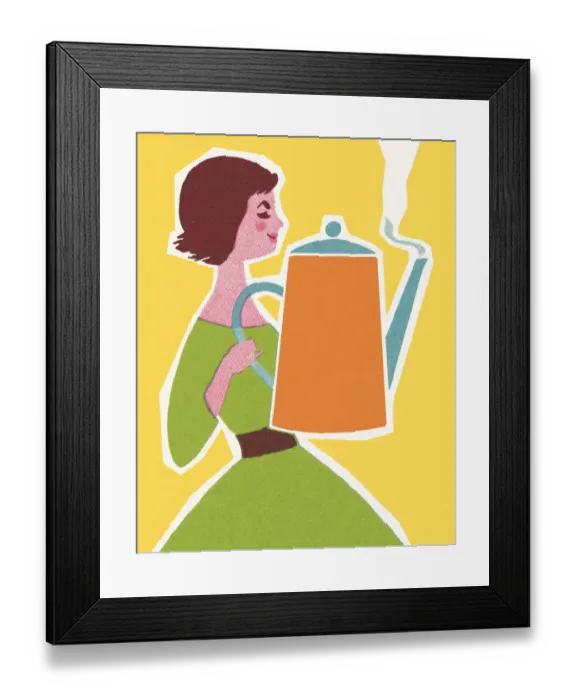 Framed Print : Woman with tea Framed Print : Woman with tea