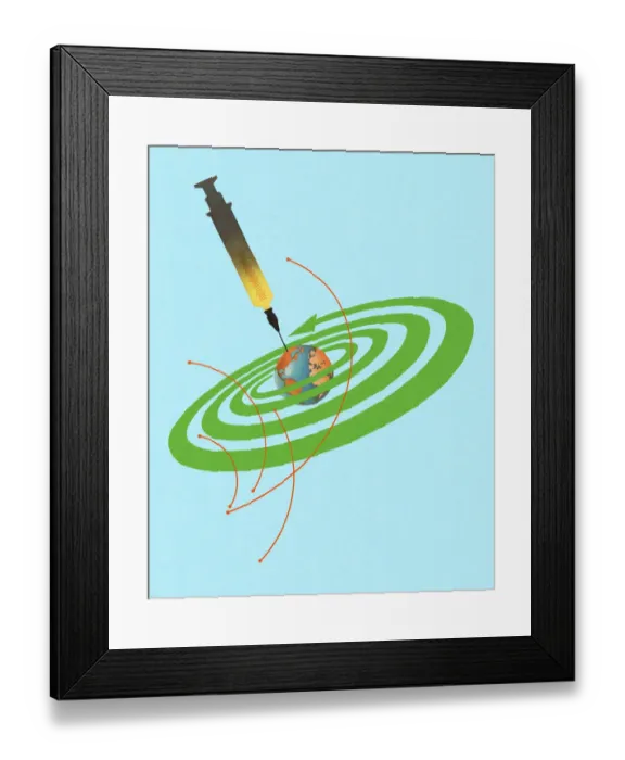 Framed Print : Global Vaccination