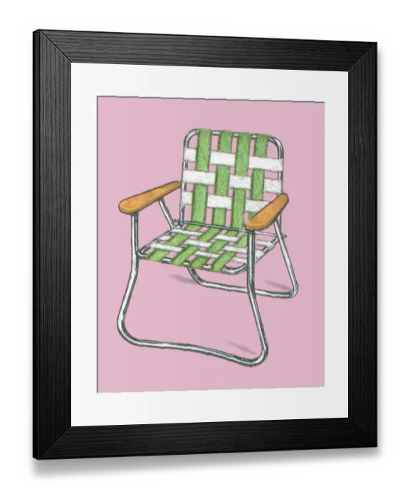 Framed Print : Lawn chair Framed Print : Lawn chair