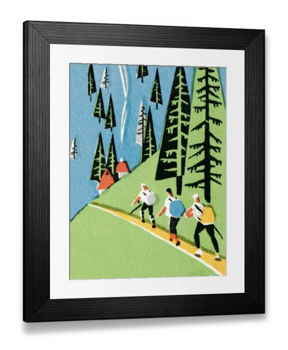 Framed Print : Hiking. http: /  / csaimages.com / images / istockprofile / csa_vector_dsp.jpg