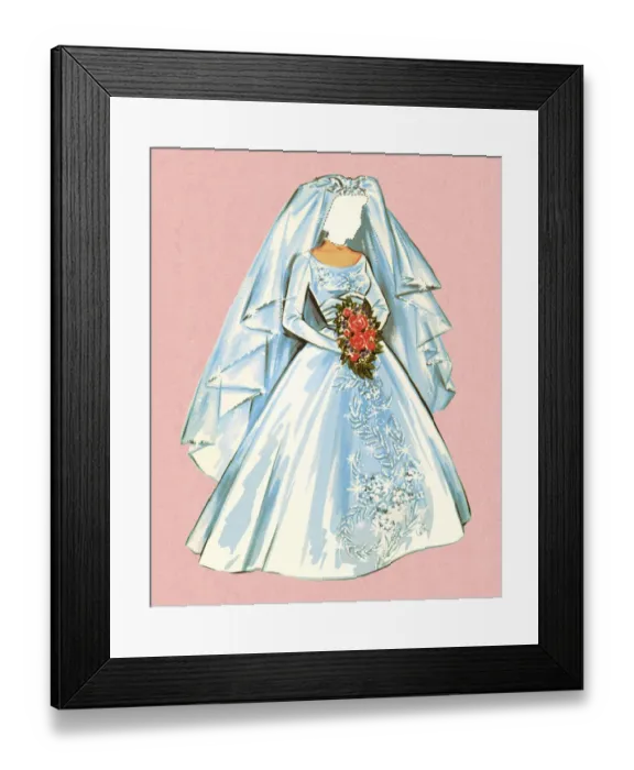 Framed Print : Paper Doll Bride With no Face Framed Print : Paper Doll Bride With no Face