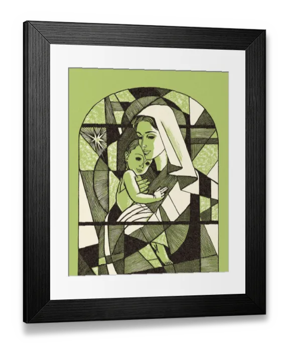 Framed Print : Madonna and Child Stained Glass Window Framed Print : Madonna and Child Stained Glass Window
