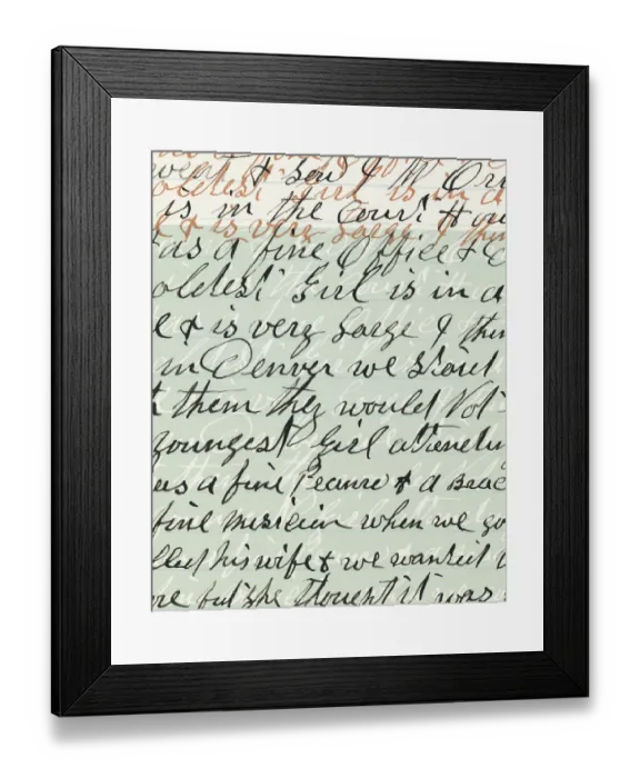 Framed Print : Hand Written Letter Framed Print : Hand Written Letter