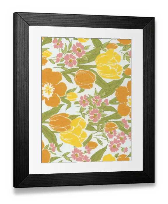 Framed Print : Flower pattern Framed Print : Flower pattern
