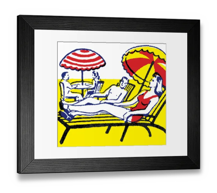 Framed Print : Beach scene Framed Print : Beach scene