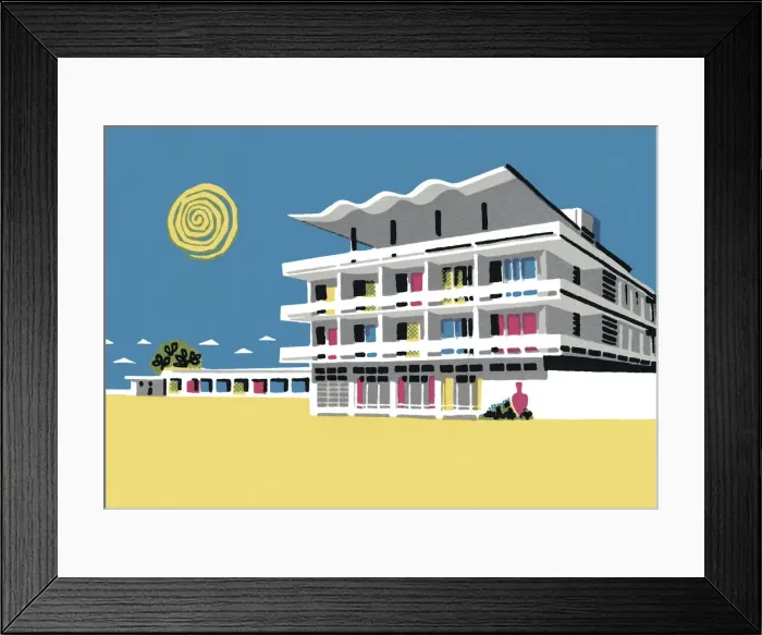 Framed Print : Hotel on the Beach Framed Print : Hotel on the Beach