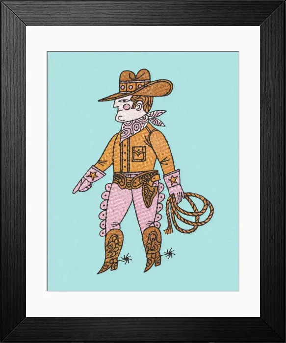 Framed Print : Cowboy. http: /  / csaimages.com / images / istockprofile / csa_vector_dsp.jpg
