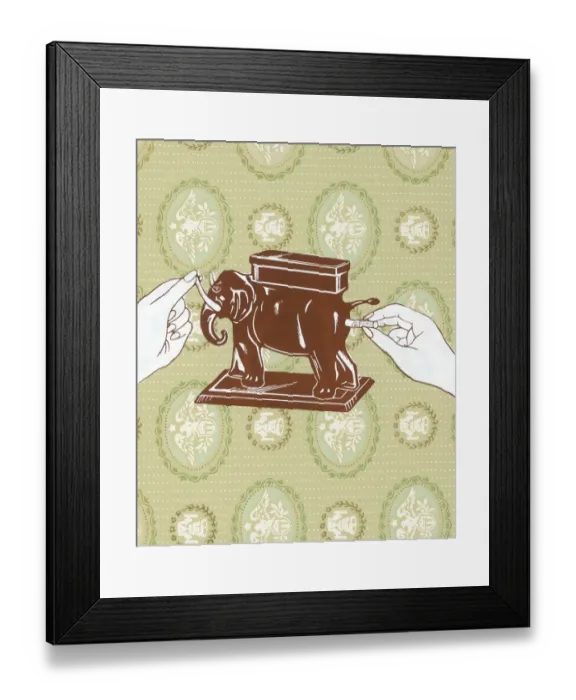 Framed Print : Elephant cigarette dispenser Framed Print : Elephant cigarette dispenser