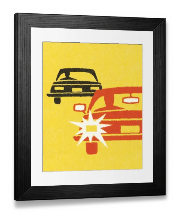 Framed Print : Black and red car Framed Print : Black and red car