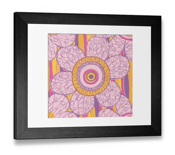 Framed Print : Big purple flower pattern Framed Print : Big purple flower pattern