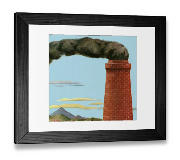 Framed Print : Smoke Coming Out of Chimney Framed Print : Smoke Coming Out of Chimney