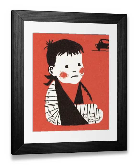 Framed Print : Boy with broken arm Framed Print : Boy with broken arm
