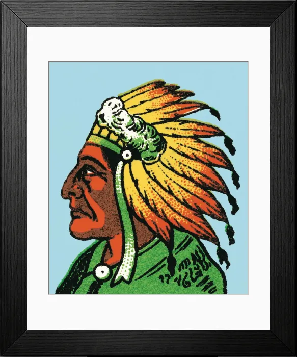 Framed Print : Tribal leader in headdress Framed Print : Tribal leader in headdress