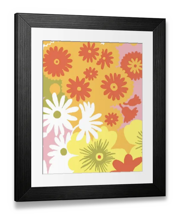 Framed Print : Flower pattern Framed Print : Flower pattern