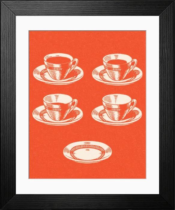 Framed Print : Coffee Cups Framed Print : Coffee Cups