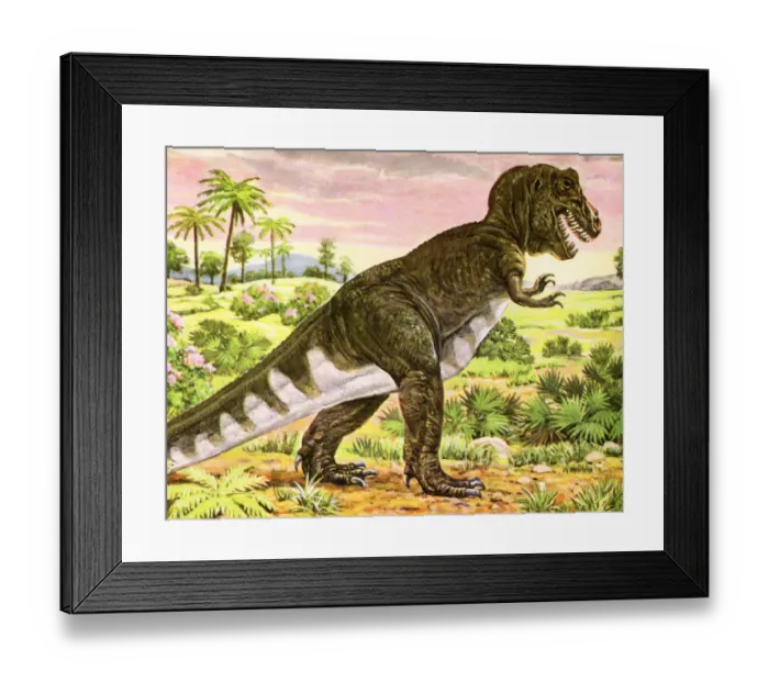 Framed Print : Dinosaur in the Jungle Framed Print : Dinosaur in the Jungle
