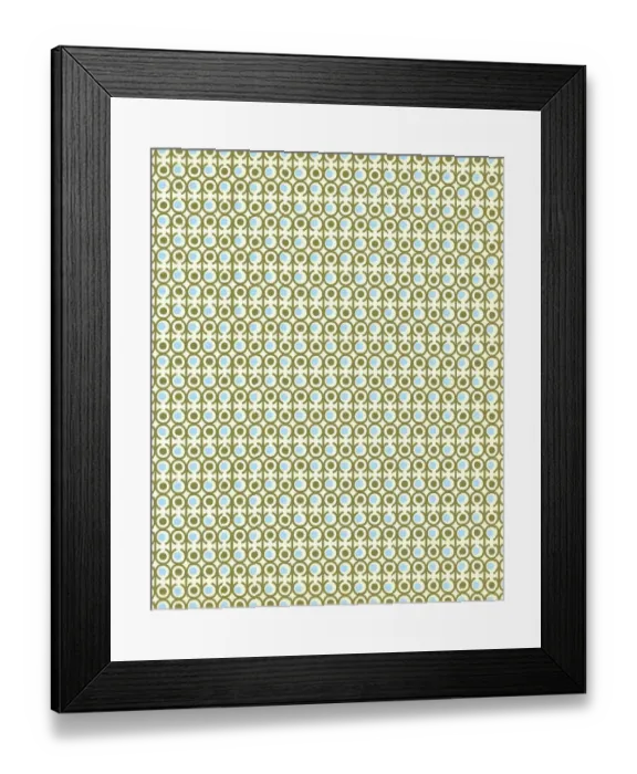 Framed Print : Green and Blue Dot Pattern Framed Print : Green and Blue Dot Pattern