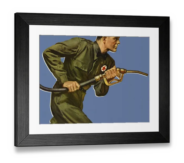 Framed Print : Gasoline Attendant Framed Print : Gasoline Attendant