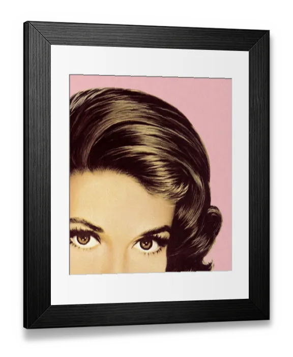 Framed Print : Close up of Brown Eyed Brunette Framed Print : Close up of Brown Eyed Brunette