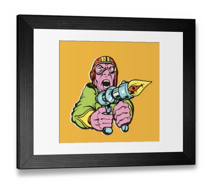 Framed Print : Angry spaceman Framed Print : Angry spaceman