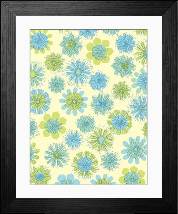 Framed Print : Flower pattern Framed Print : Flower pattern