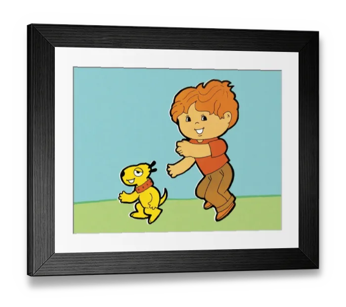 Framed Print : Boy and dog Framed Print : Boy and dog