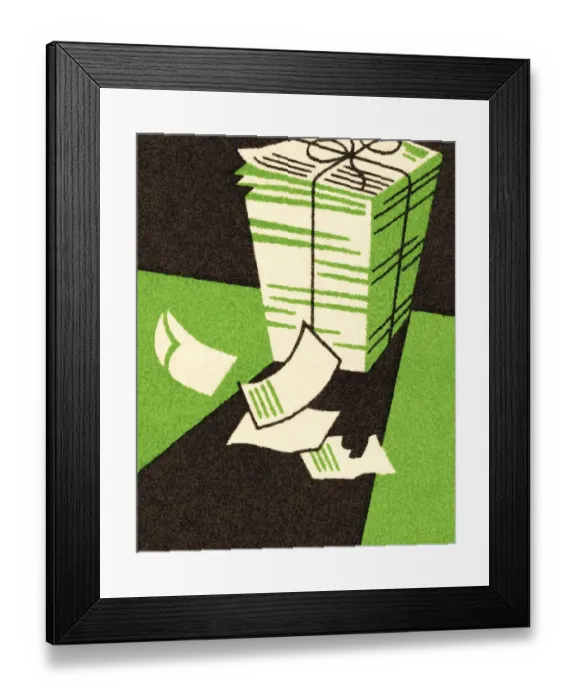 Framed Print : Stack of Papers Framed Print : Stack of Papers
