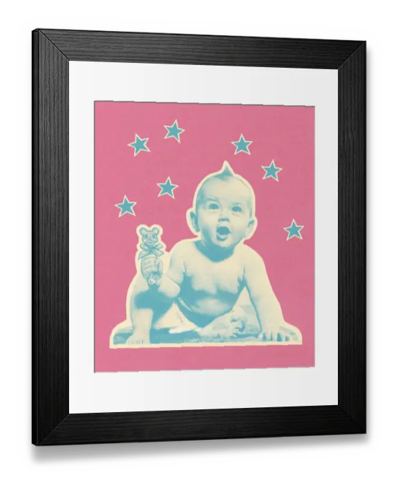 Framed Print : Baby With Stars