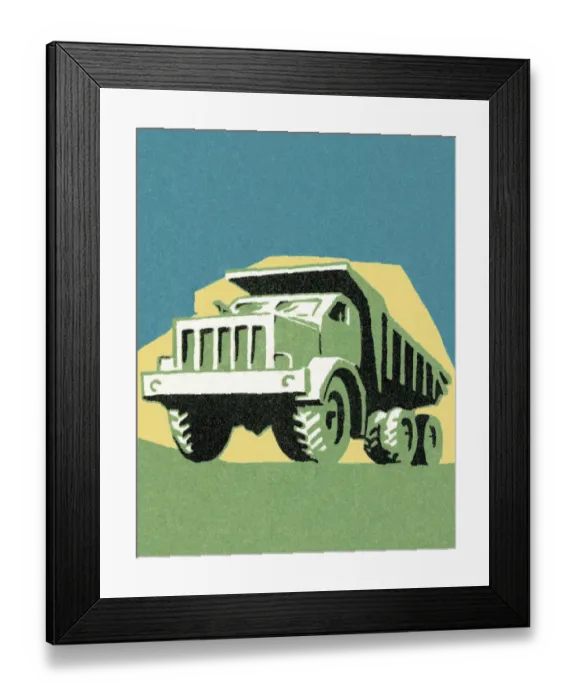 Framed Print : Large Dump Truck Framed Print : Large Dump Truck