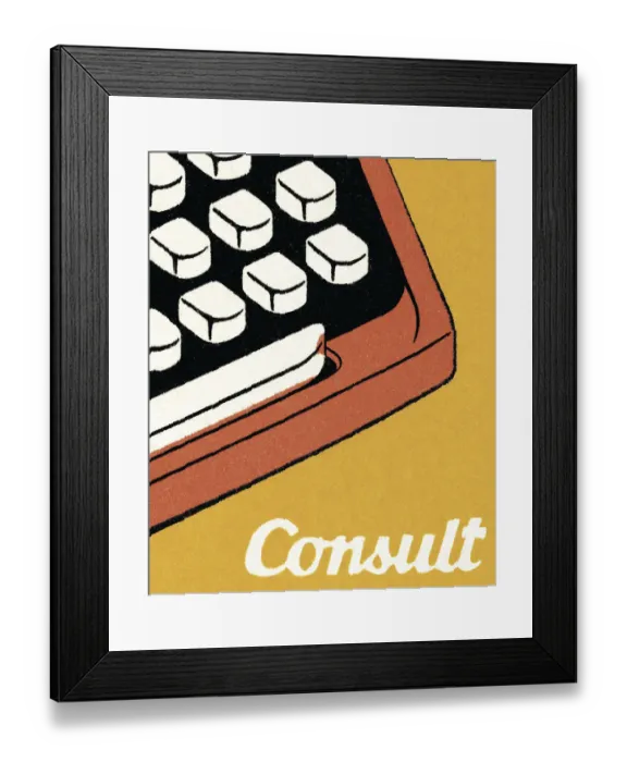 Framed Print : Closeup of a Typewriter