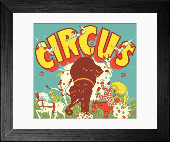 Framed Print : Circus Scene Framed Print : Circus Scene