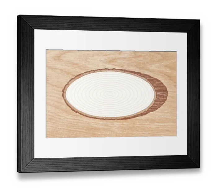 Framed Print : Woodgrain with hole Framed Print : Woodgrain with hole