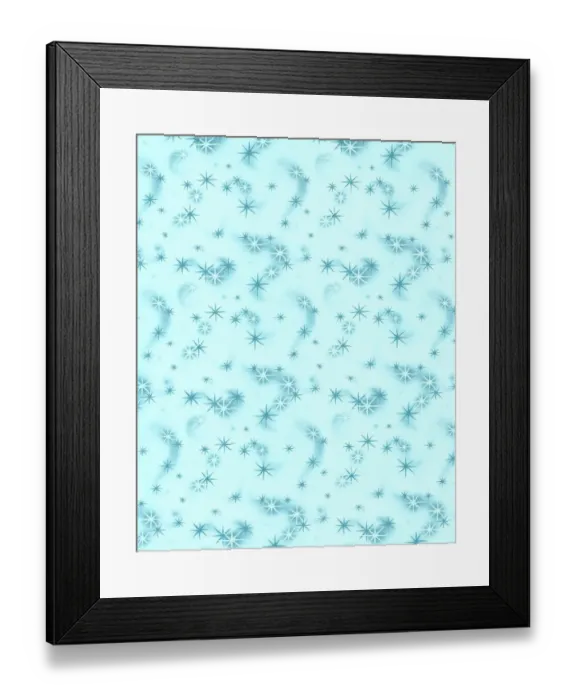 Framed Print : Blue Star Pattern Framed Print : Blue Star Pattern