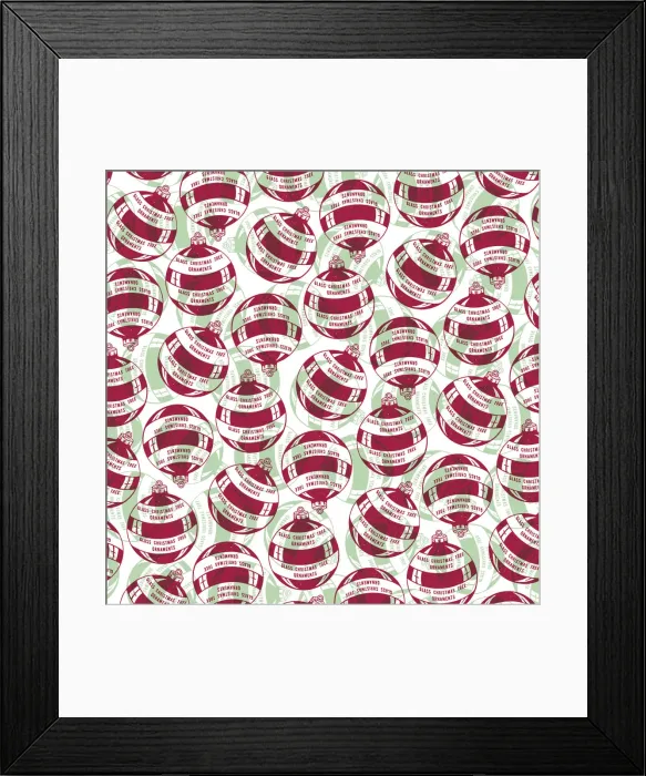Framed Print : Christmas ornament pattern Framed Print : Christmas ornament pattern