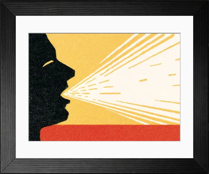 Framed Print : Man Coughing Framed Print : Man Coughing