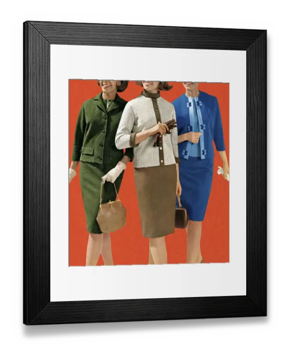 Framed Print : Three Women in Seperates Framed Print : Three Women in Seperates