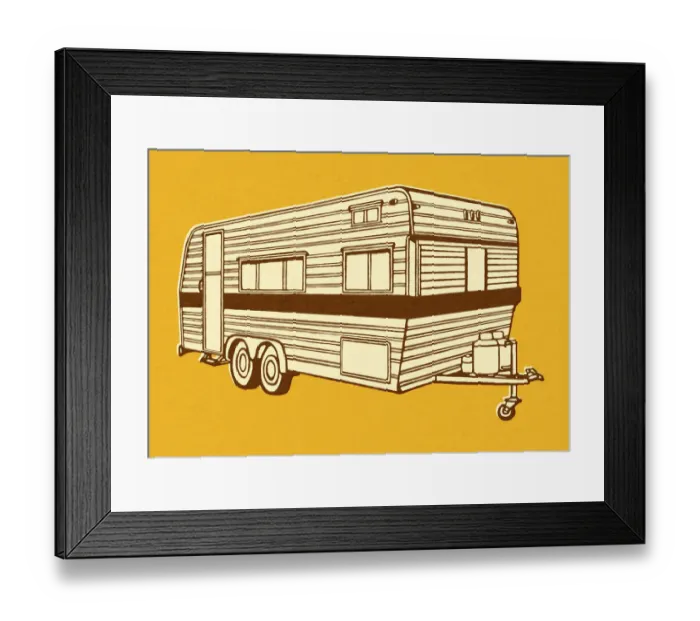Framed Print : Camper Trailer Framed Print : Camper Trailer