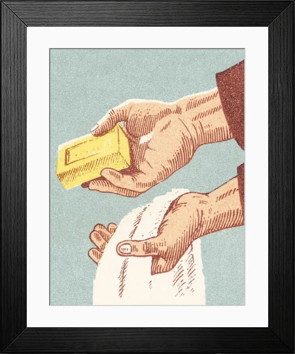 Framed Print : Washing hands Framed Print : Washing hands