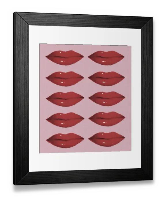 Framed Print : Lip Pattern Framed Print : Lip Pattern