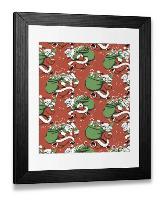 Framed Print : Santa Pattern Framed Print : Santa Pattern