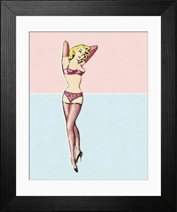Framed Print : Pinup girl Framed Print : Pinup girl