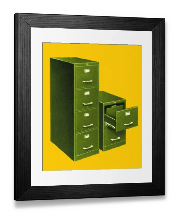 Framed Print : File Cabinets Framed Print : File Cabinets