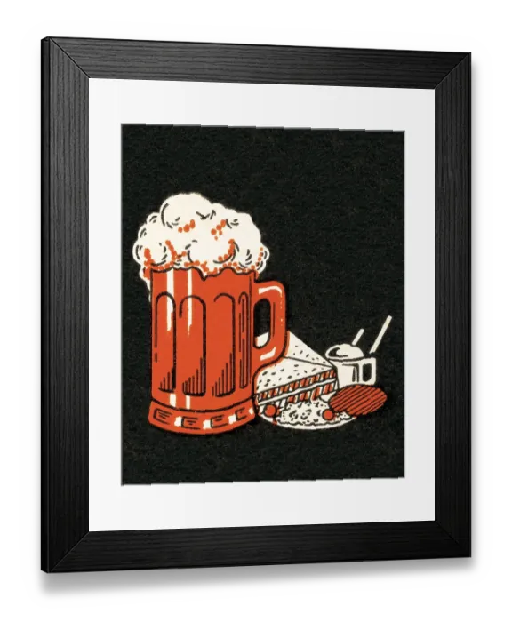 Framed Print : Beer and food Framed Print : Beer and food
