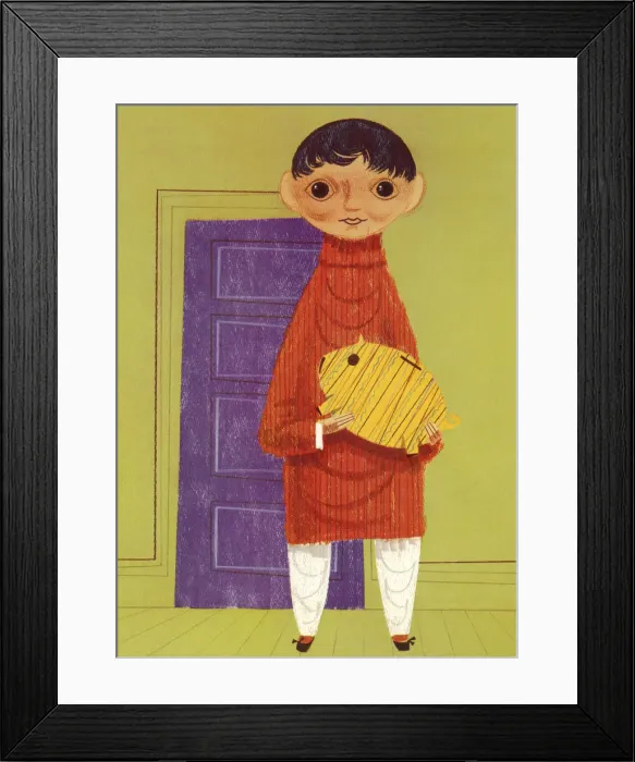 Framed Print : Person Holding Piggy Bank Framed Print : Person Holding Piggy Bank