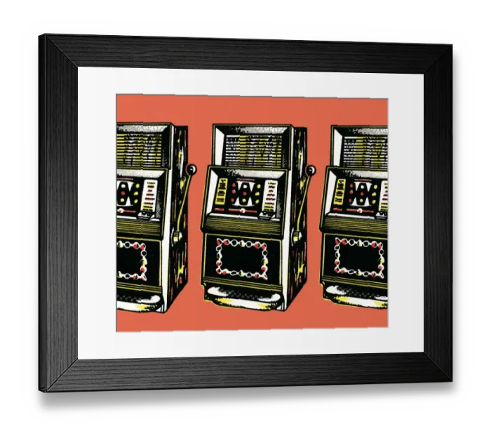 Framed Print : Slot machines Framed Print : Slot machines