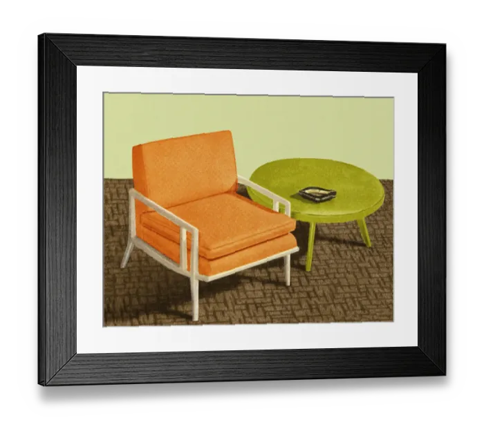 Framed Print : Table and Chair Framed Print : Table and Chair