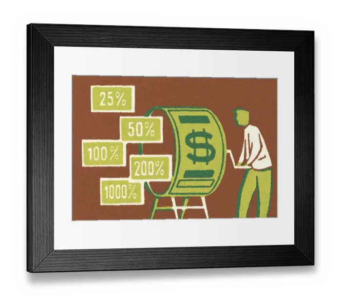 Framed Print : Tumbler of Percentages Framed Print : Tumbler of Percentages