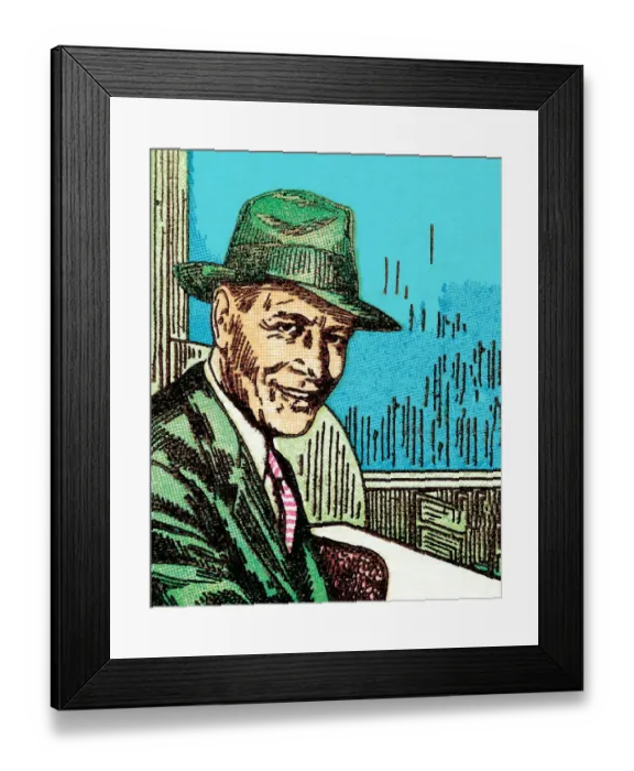 Framed Print : Businessman by a Window Framed Print : Businessman by a Window