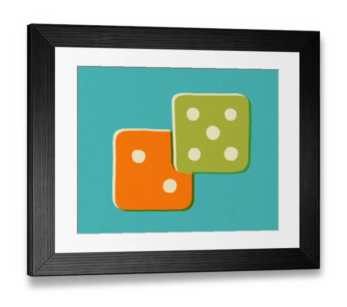 Framed Print : Pair of Dice Framed Print : Pair of Dice