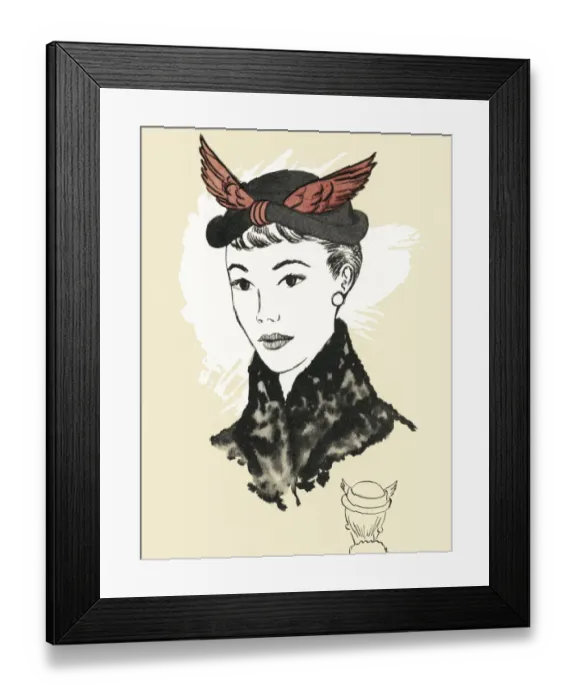 Framed Print : Woman in hat Framed Print : Woman in hat
